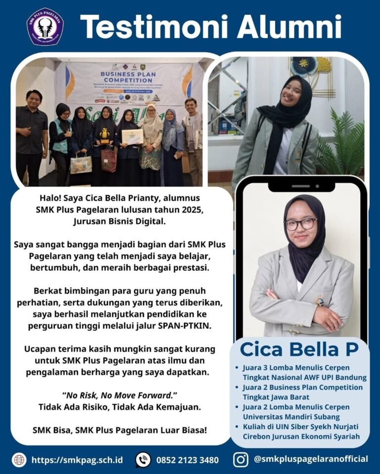 Poster testimoni Cica Bella Prianty
