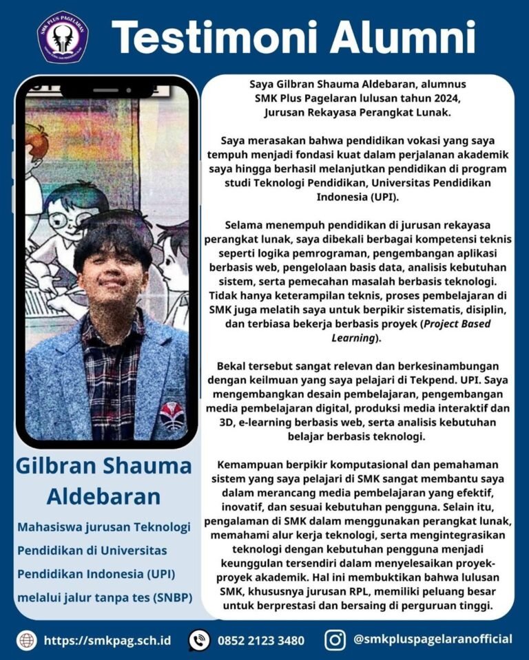 Poster testimoni Gilbran Shauma Aldebaran