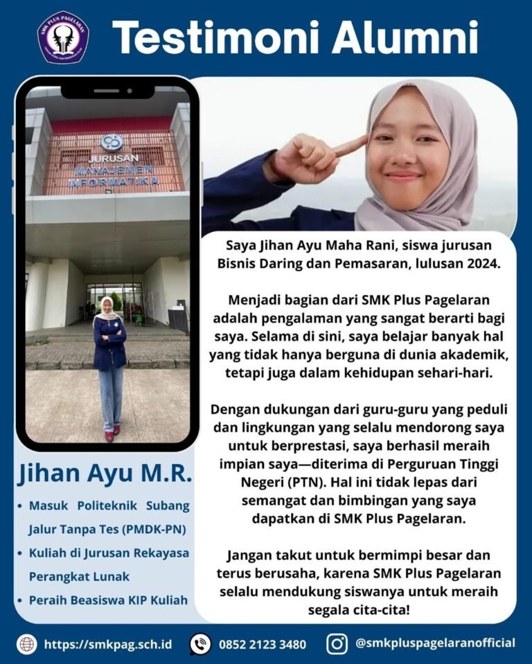 Poster testimoni Jihan Ayu Maha Rani
