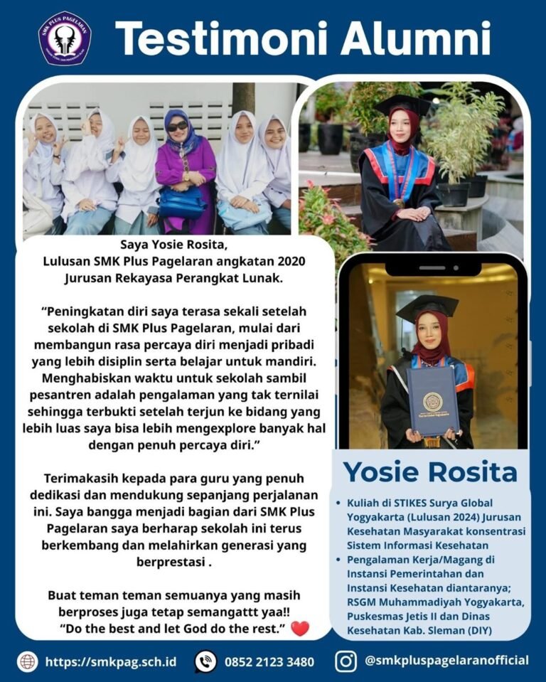 Poster testimoni Yosie Rosita